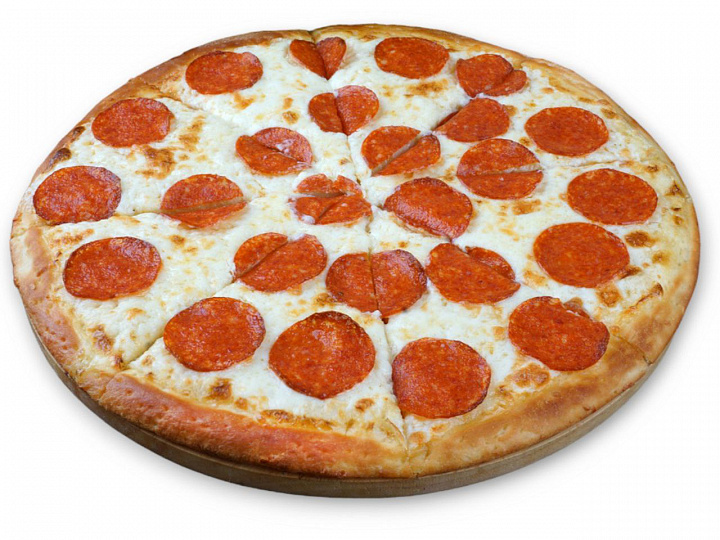 Пицца сливочно-сырная с пепперони
